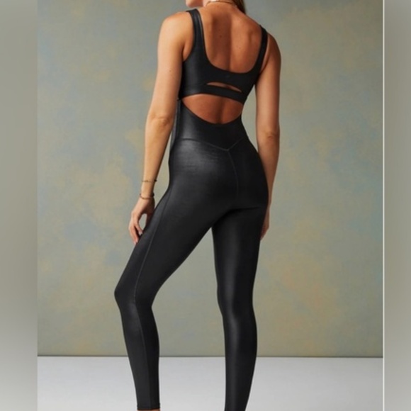 Fabletics Khloe Motion365+ Shine Jumpsuit Black, SMALL, worn once - Picture 2 of 6